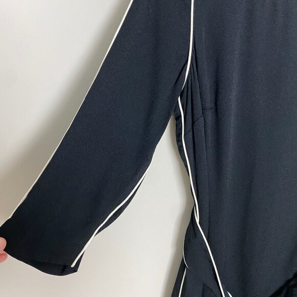 Boden Black Mini Dress with White Accents - Picture 3 of 7